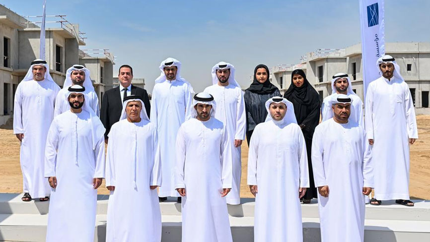 Hamdan bin Mohammed reviews progress of a housing project in Al Khawaneej 2